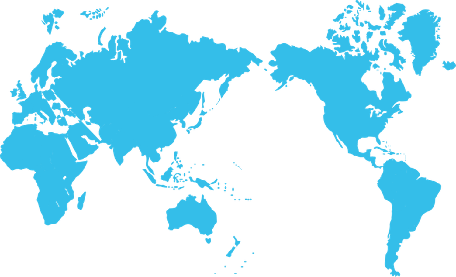 World sales markets map